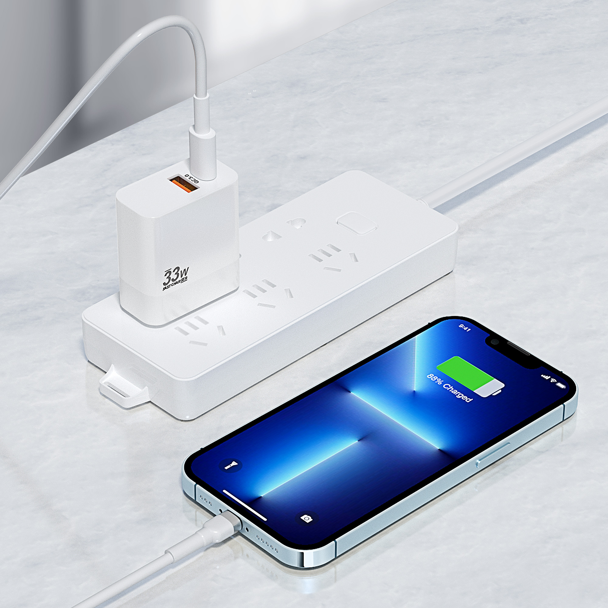 33W dual port wall charger