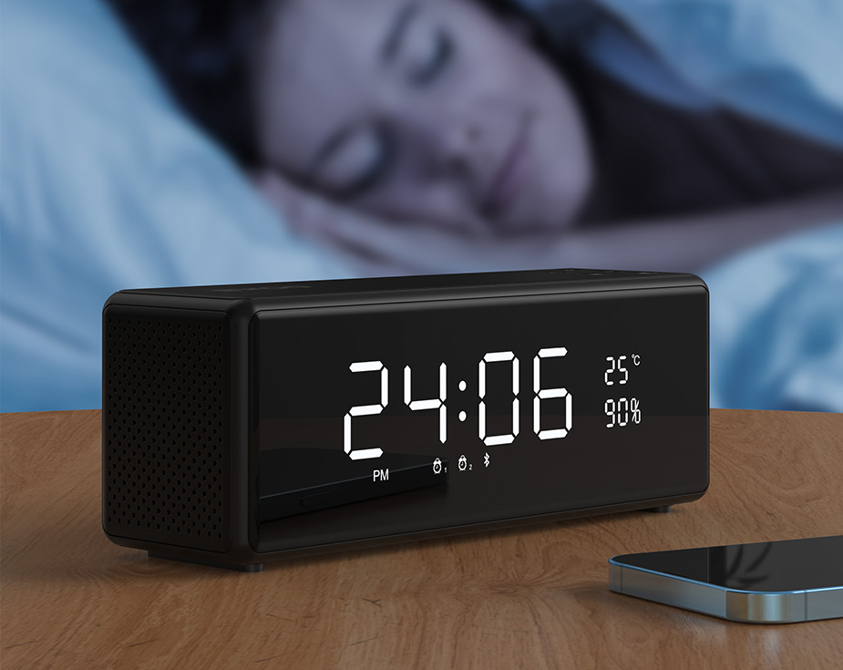 wireless speaker with digital time display