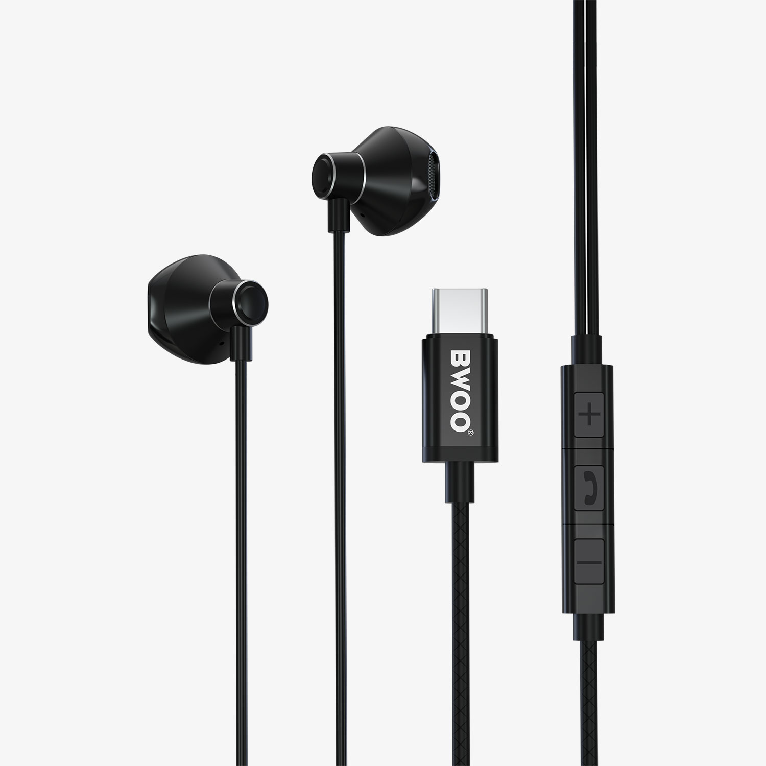 half-in ear USB-C Wired earbuds