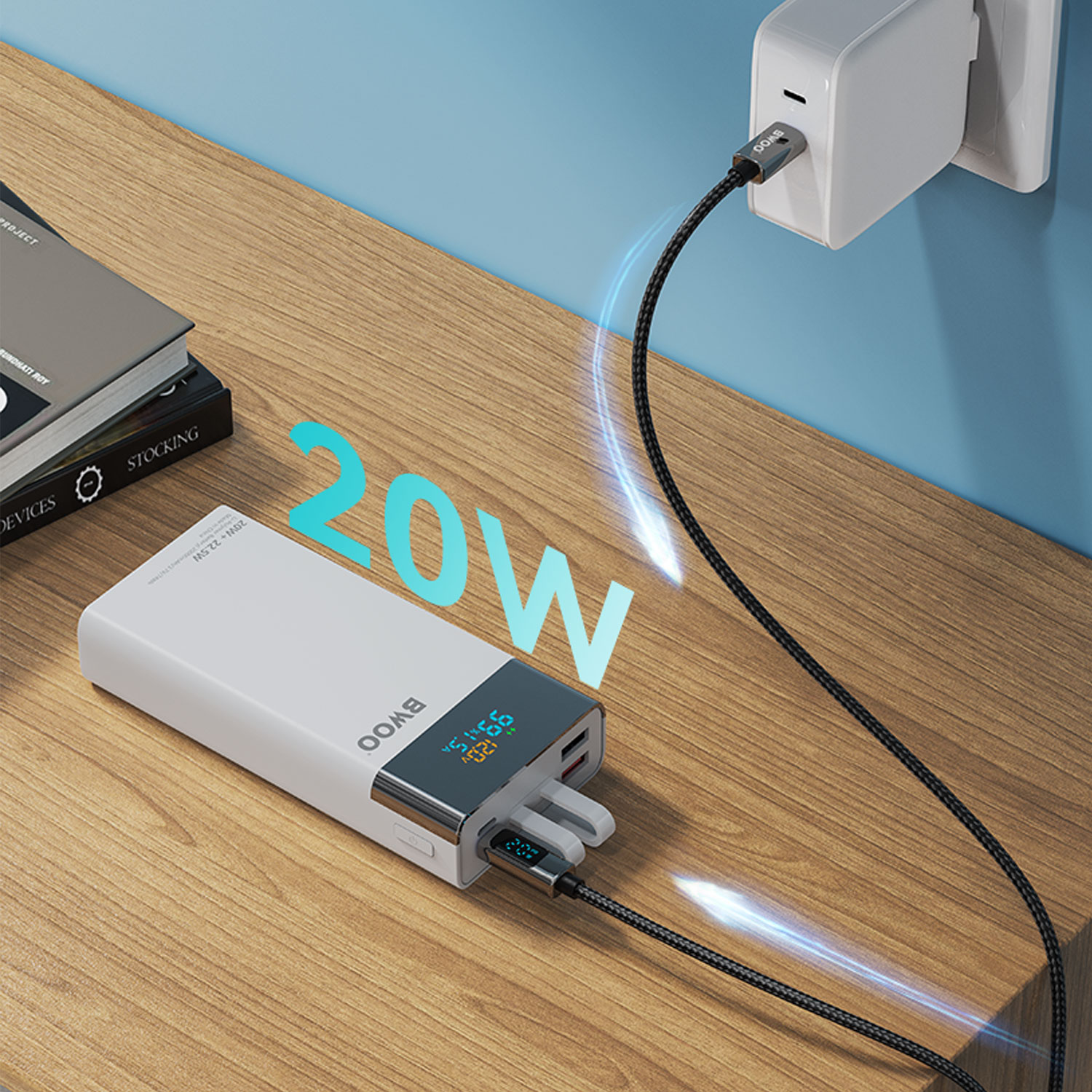 max 22.5W fast charging power bank