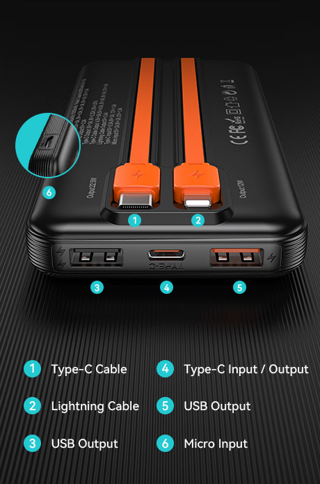 10000 mAh power bank with power display