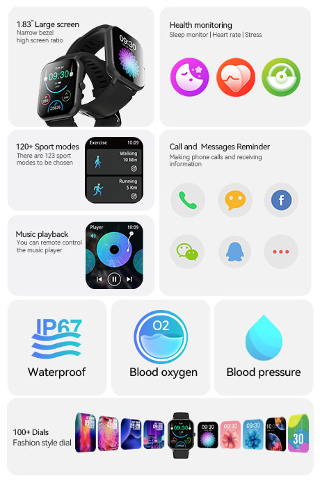 BWOO smart watch features