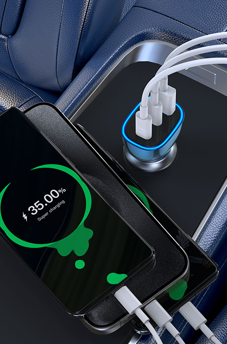 3 port USB-C car charger1