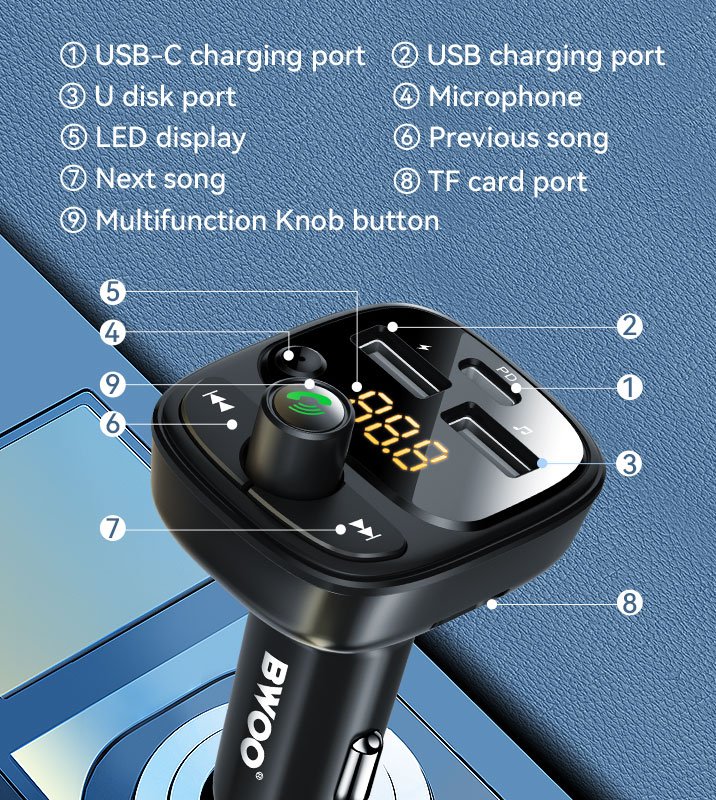 Wireless FM Transmitter for Car