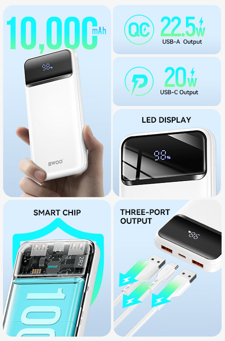 10000mah power bank 22.5W