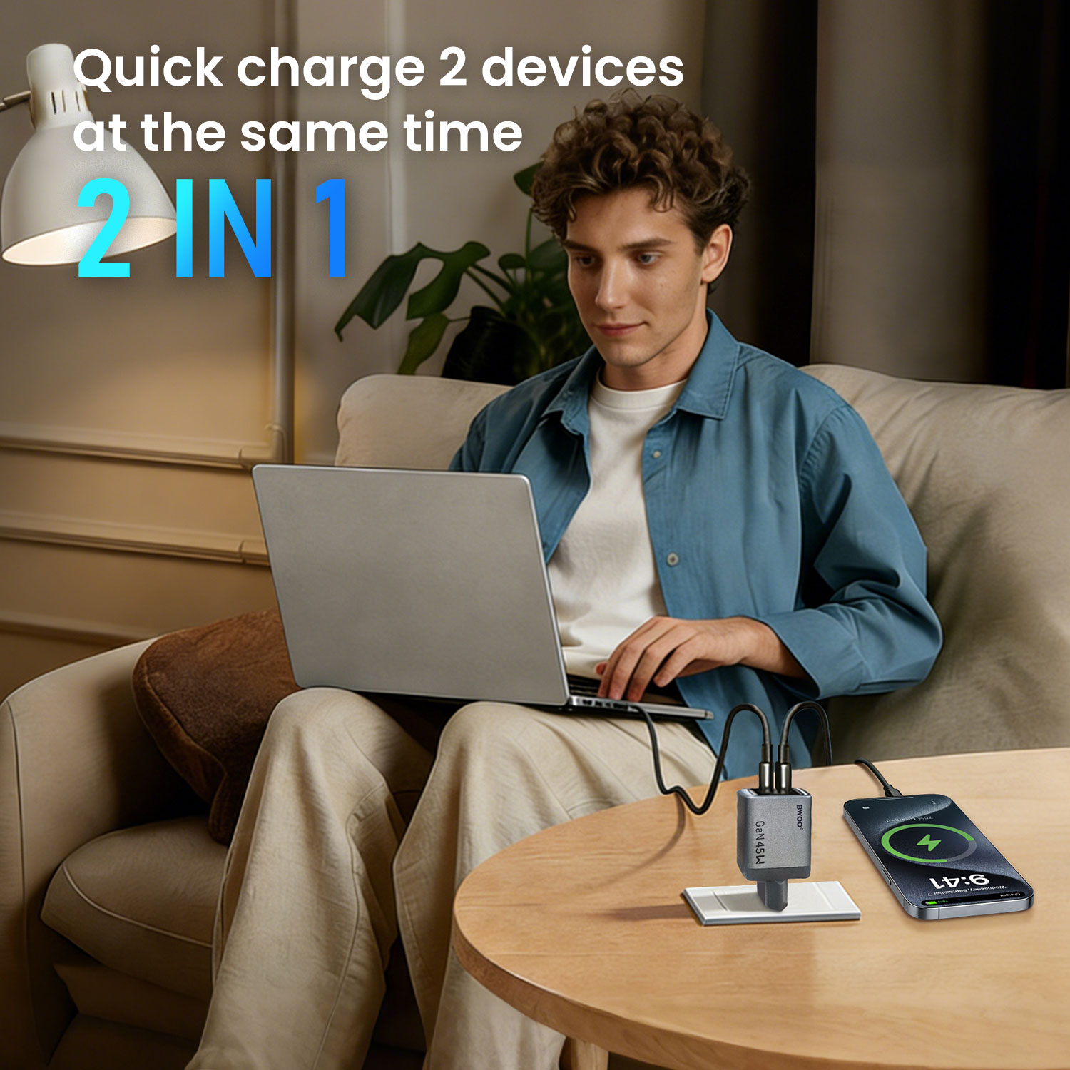 BO-CDA239 USB-C Charger 2 in 1