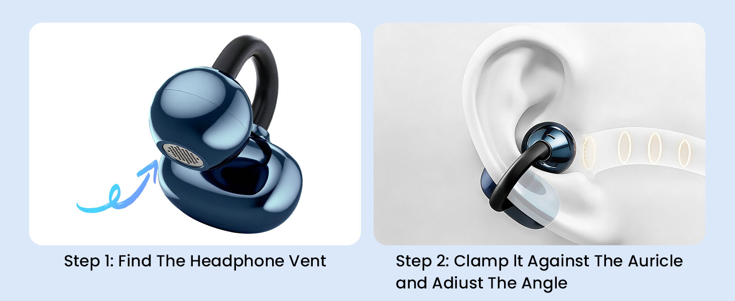OWS Clip-on Earphoens Using Steps