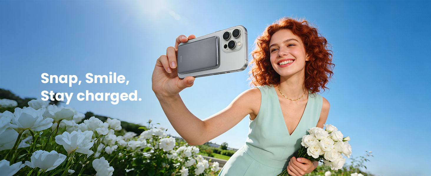Wireless Power Bank Charging while Snapping