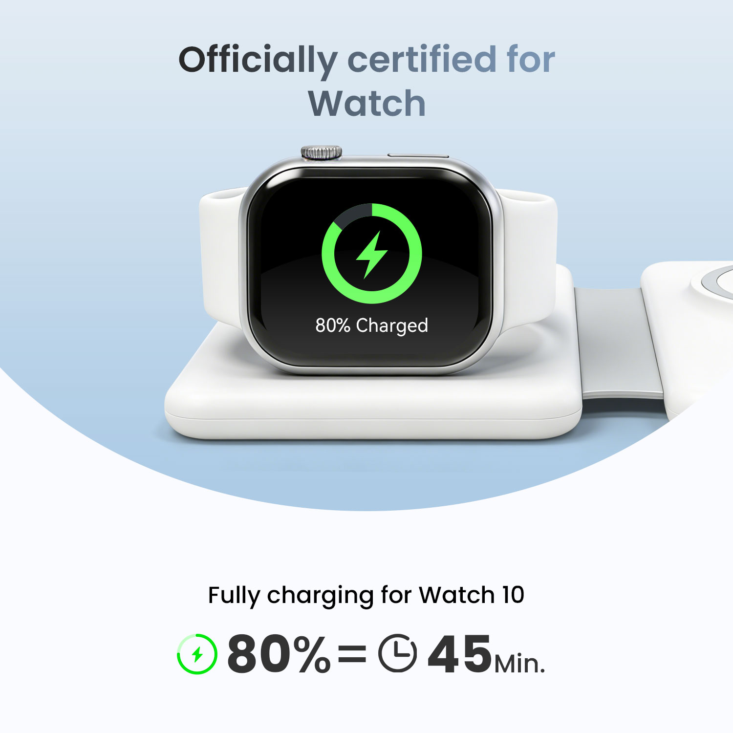 3 in 1 Wireless Charging Station with officially certified for watch