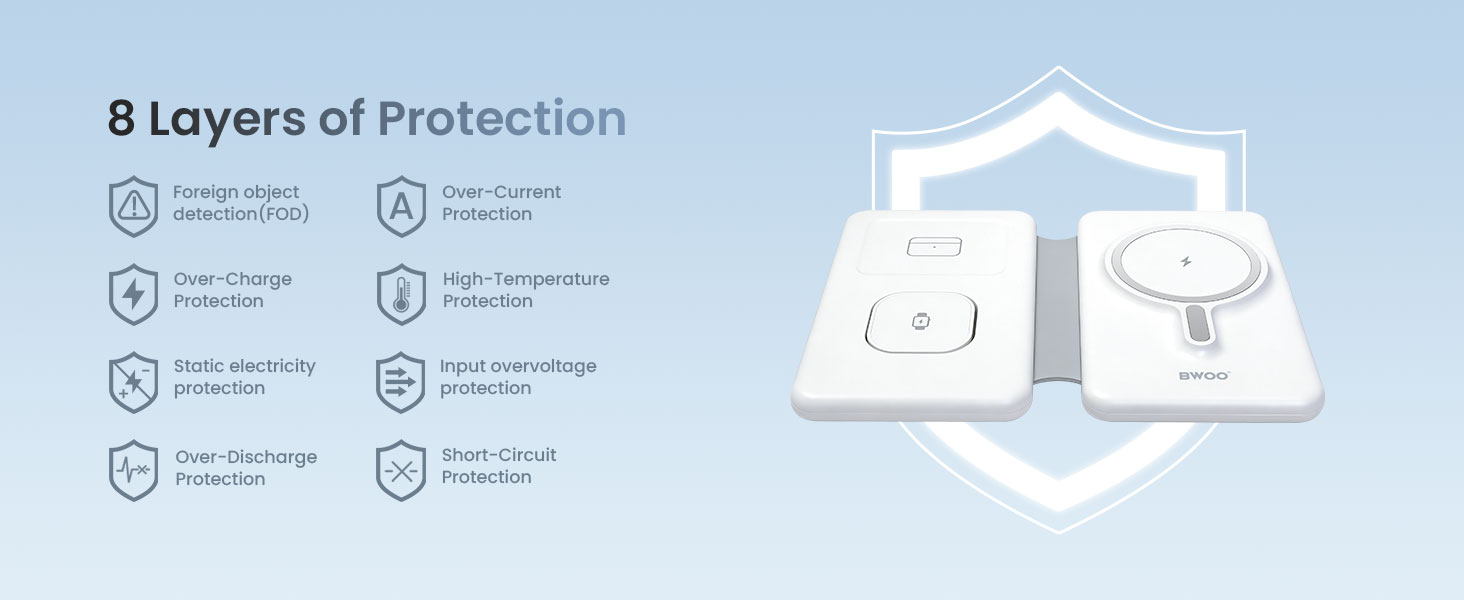 BO-WL24 Wireless Charging Station with Protection System