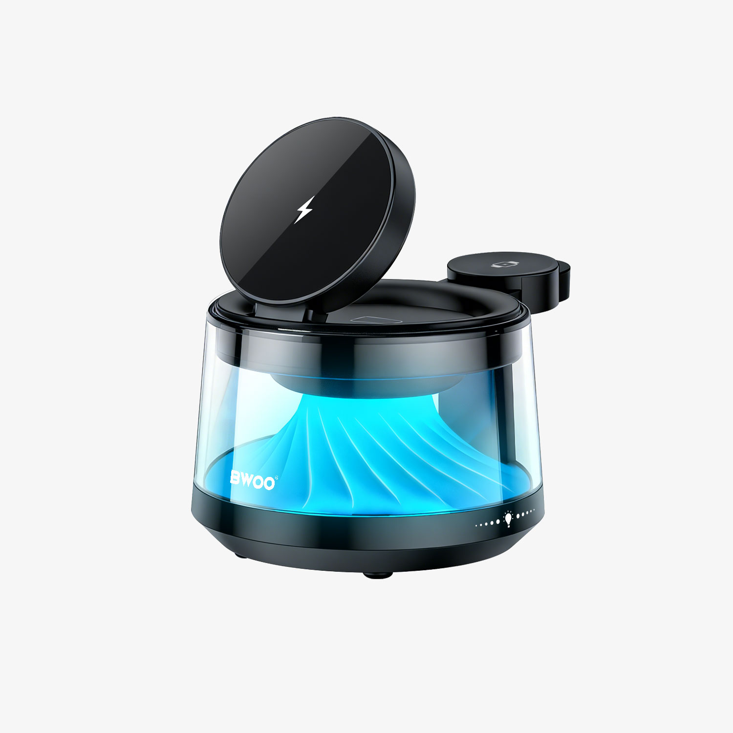 BWOO 5 in 1 Wireless Charging Station with Wireless Speaker and RGB Lights