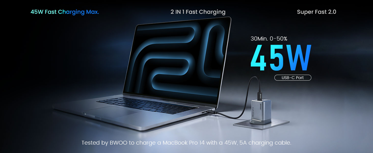 BO-CDA256 45W Dual Ports Fasst Charger