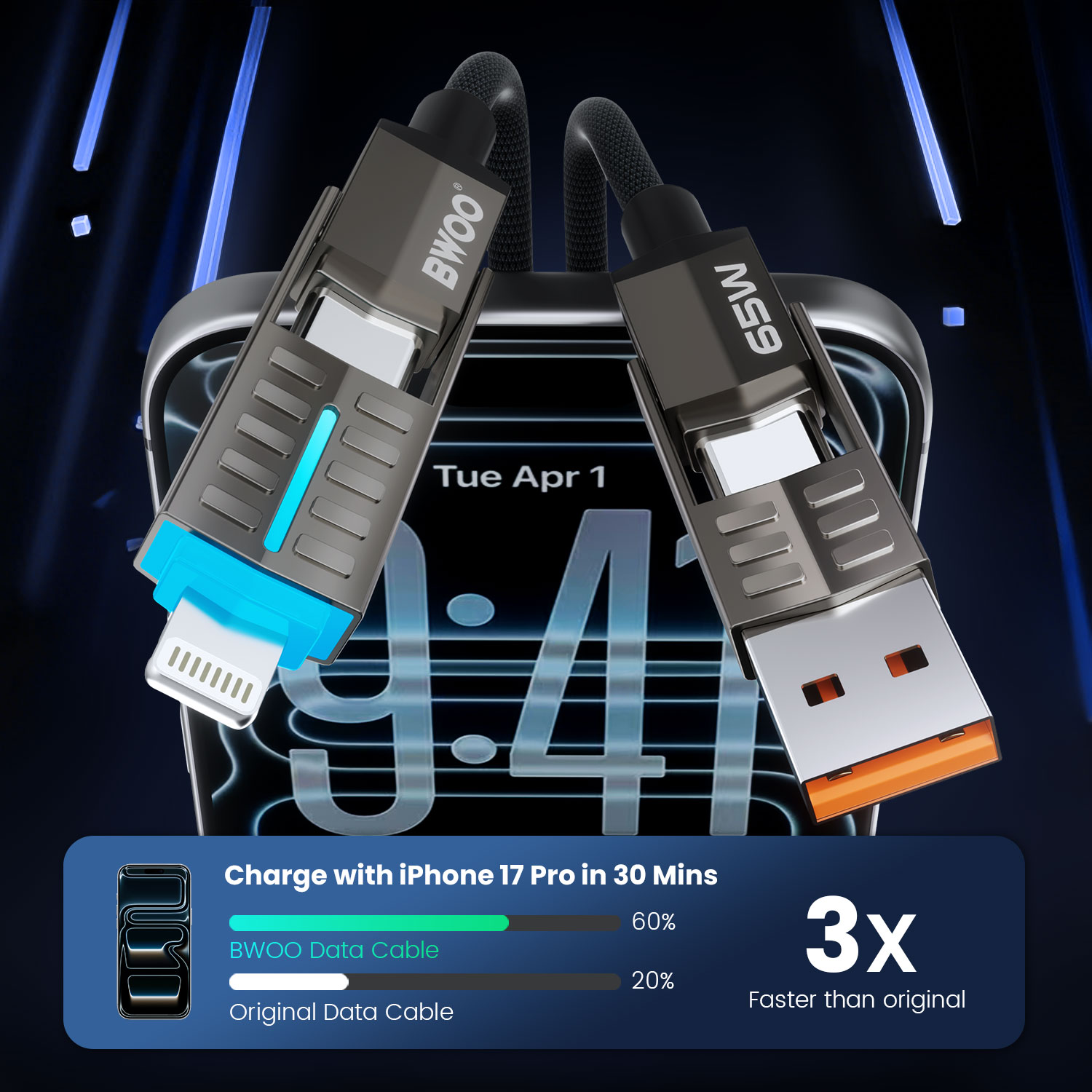 BWOO BO-X410 multi-port design for flexible daily use