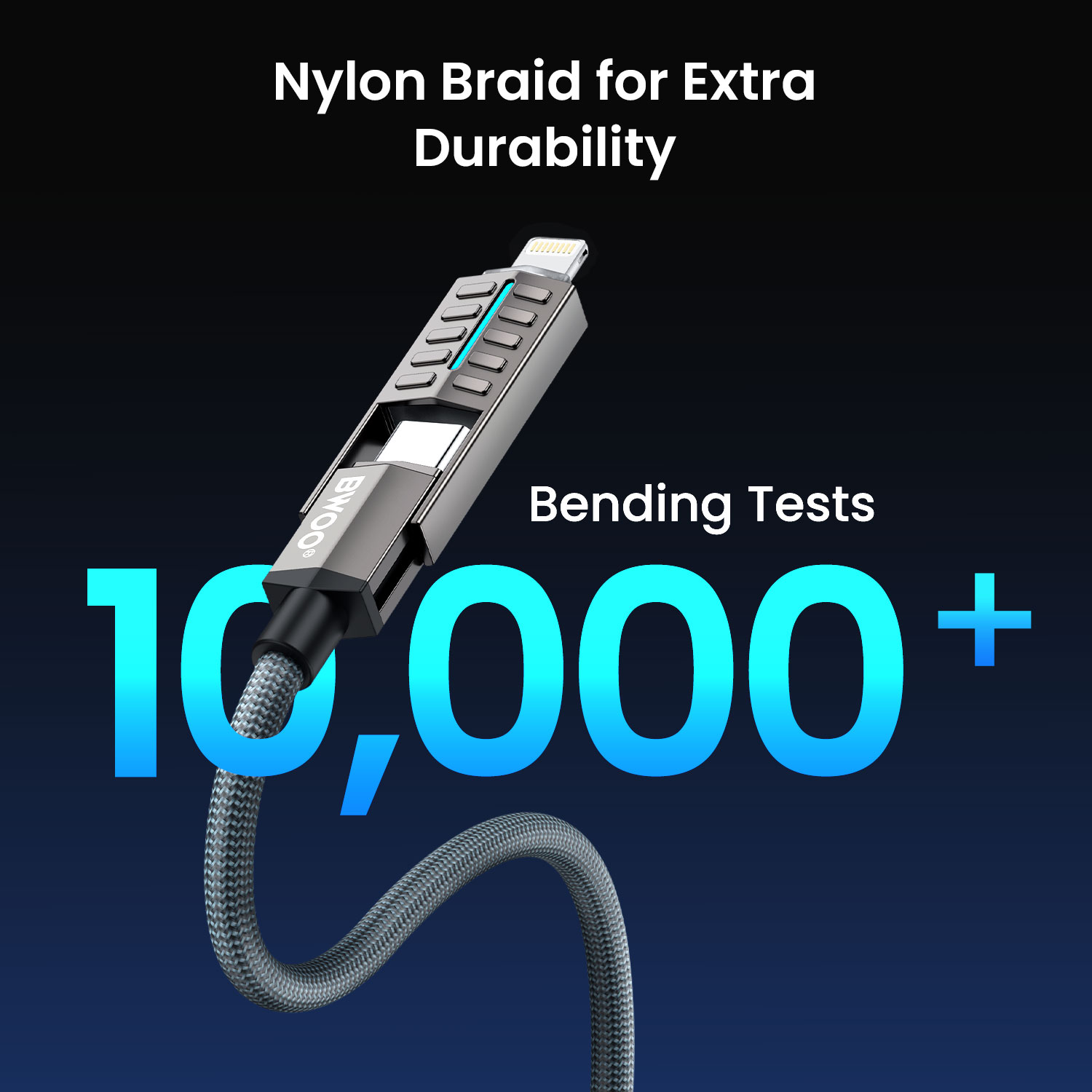 BWOO cable with reinforced SR joint passing 10000+ bend tests