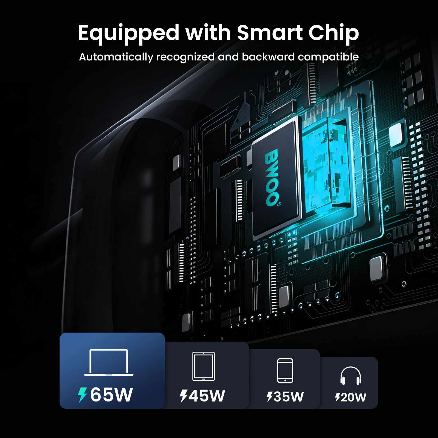 BWOO BO-X410 smart chip for safe and regulated current charging