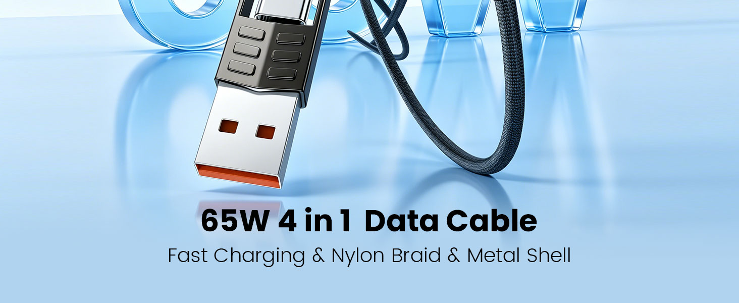 BWOO 4-in-1 data cable connector switching