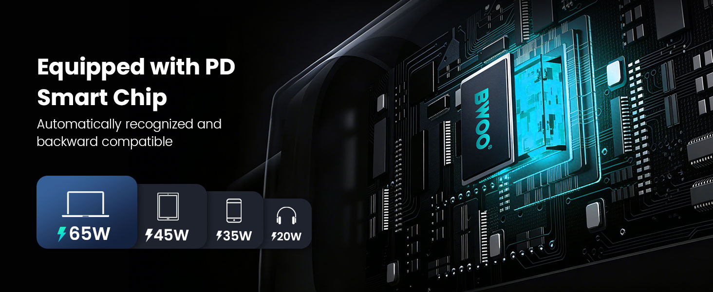 BWOO charging cable with built-in smart protection chip