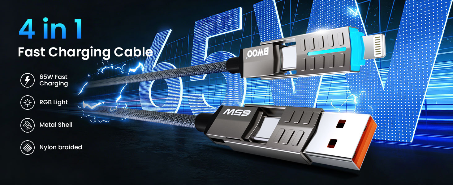 BWOO 4 in 1 fast charging cable