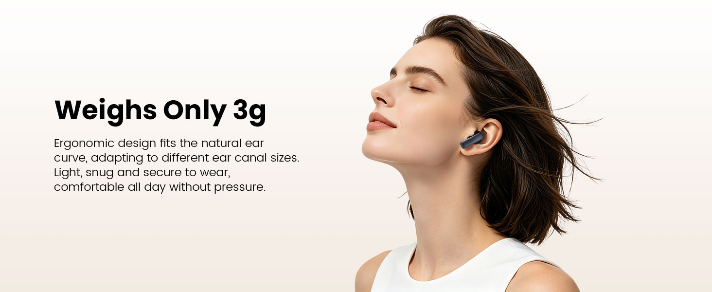 BWOO lightweight ANC wireless earbuds