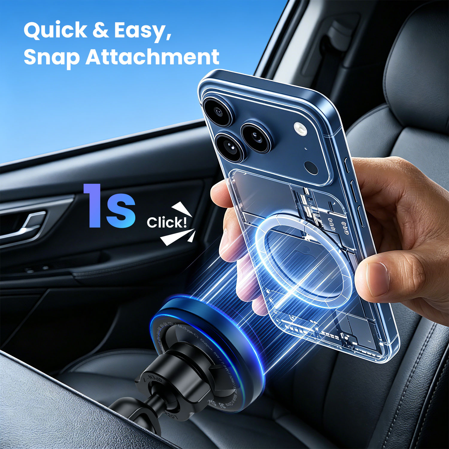 BWOO Magnetic Car Phone Holder for Car