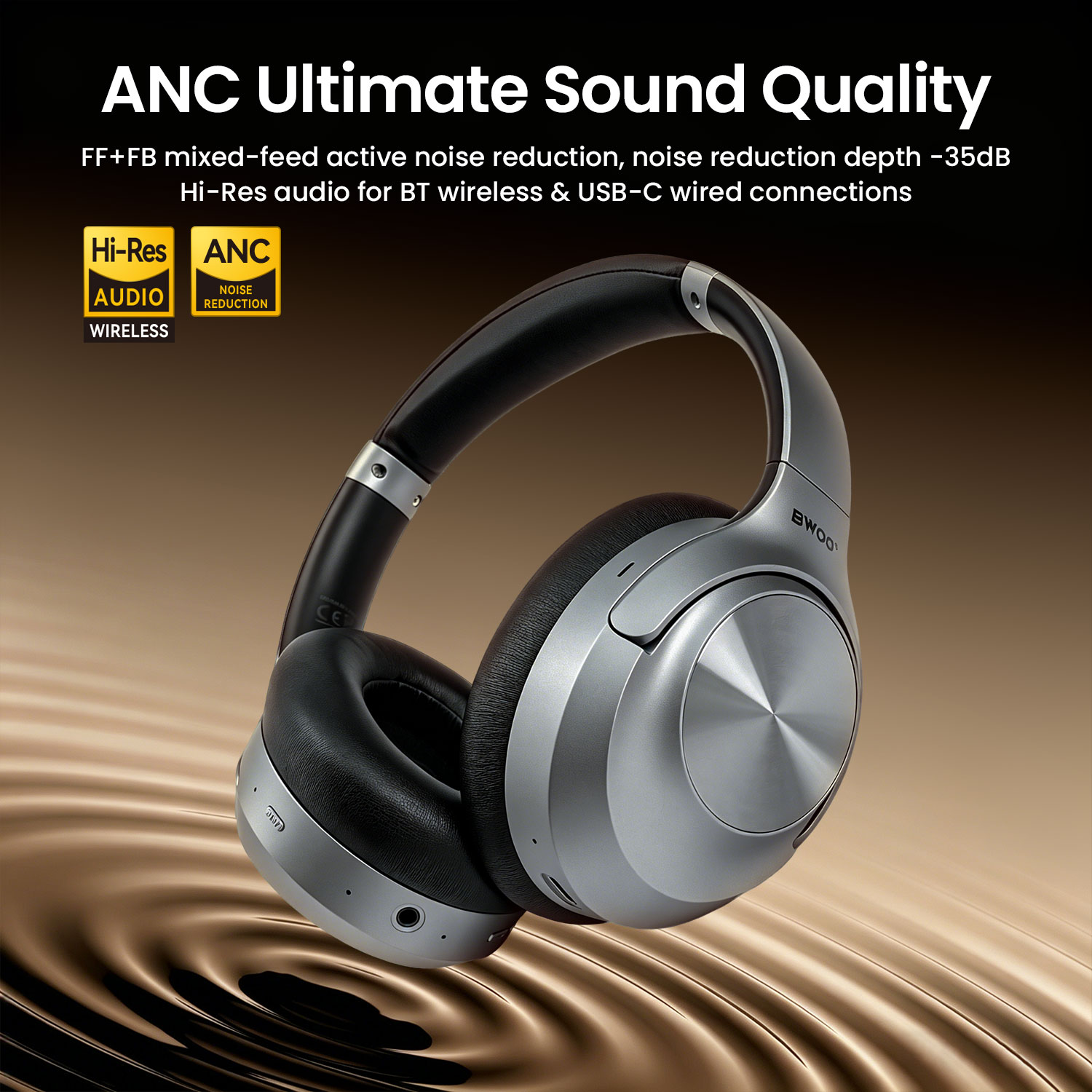 BWOO Over-Ear Noise Cancelling Headphone
