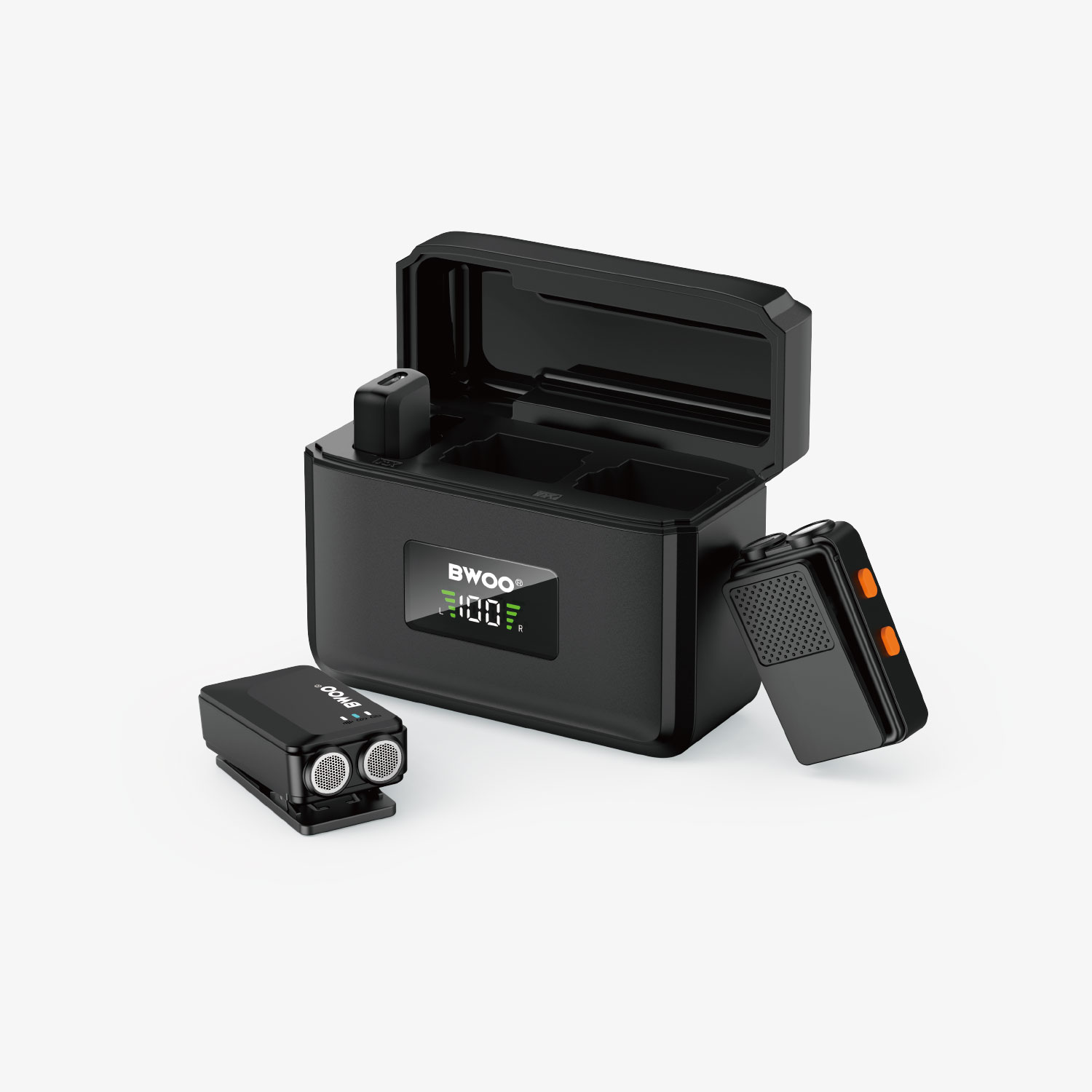 BWOO Wireless Lavalier Microphone with AI Noise Reduction