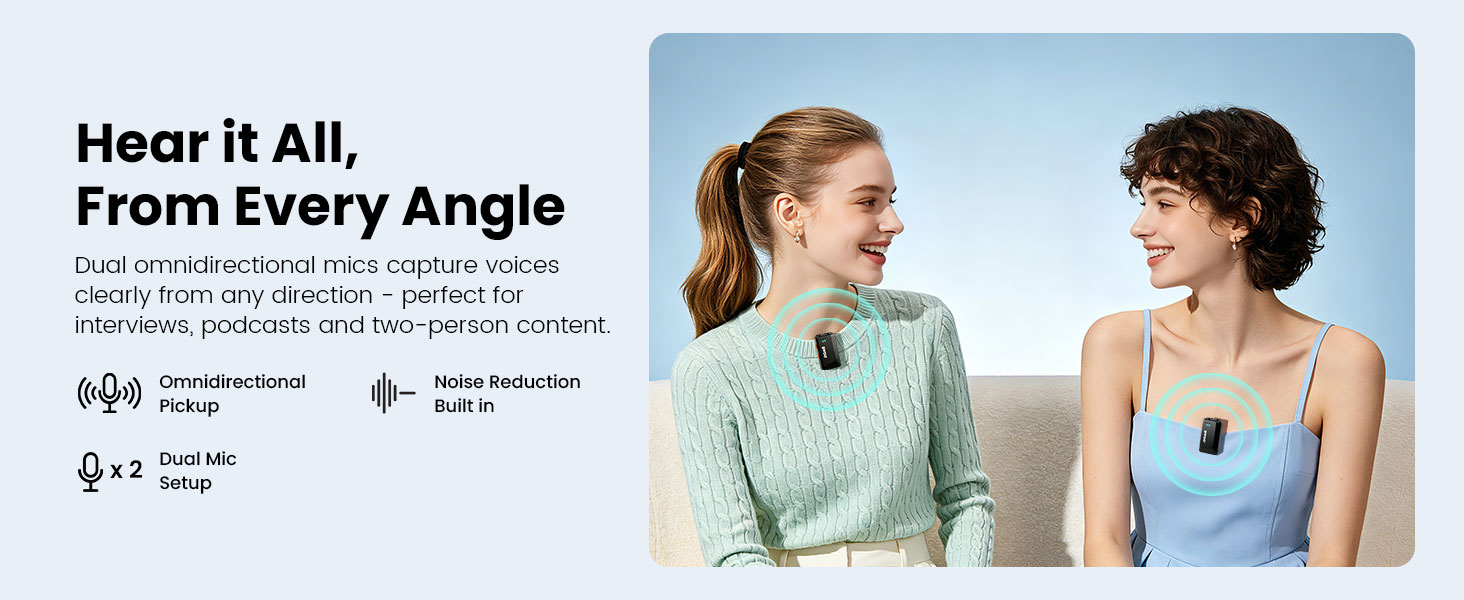 BWOO wireless lapel microphone receiver plugged into a smartphone