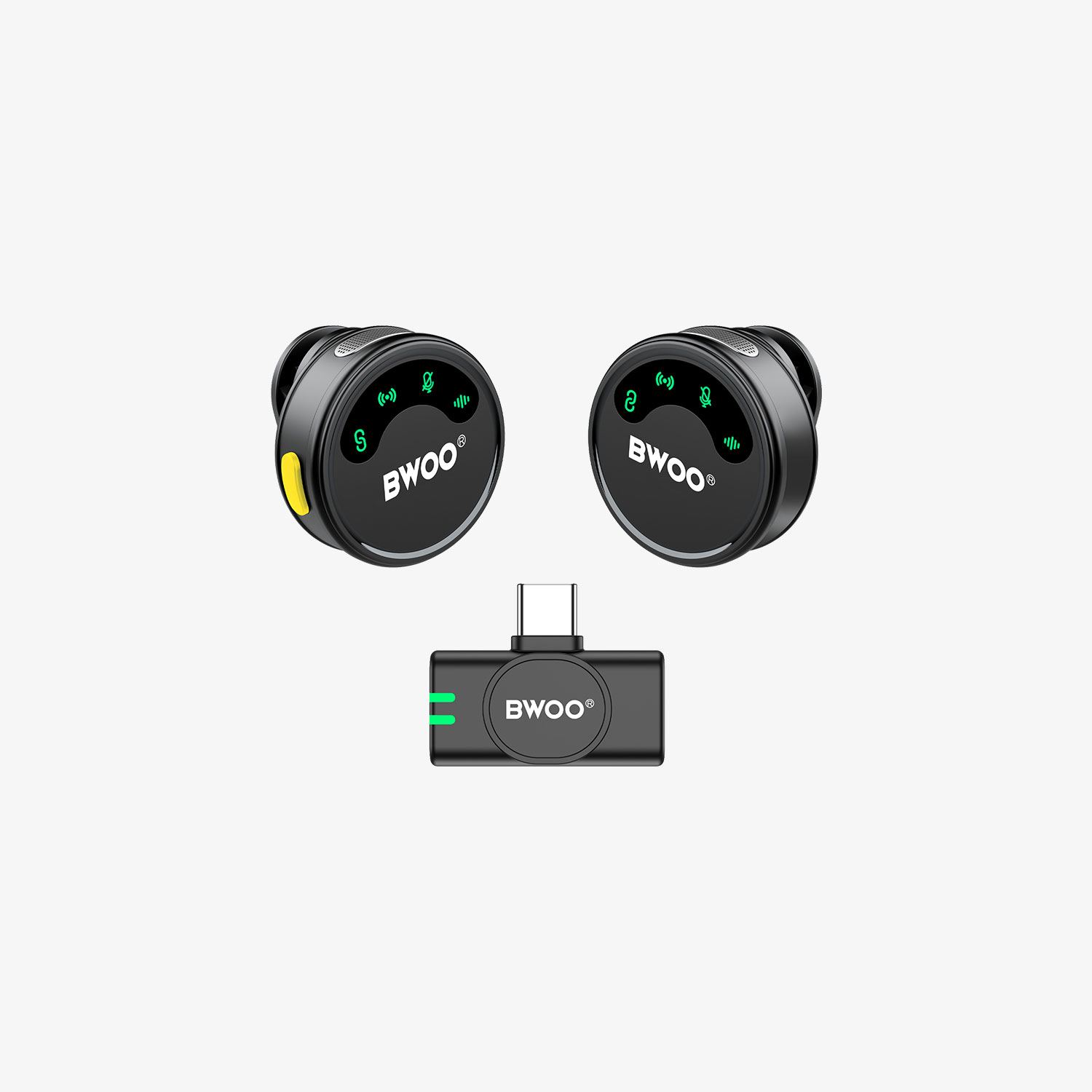BWOO Wireless Lavalier Microphone with AI Noise Reduction