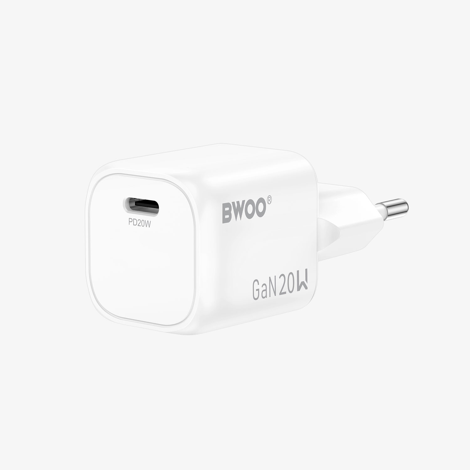 BWOO 20W GaN USB-C Charger with fast charging technology