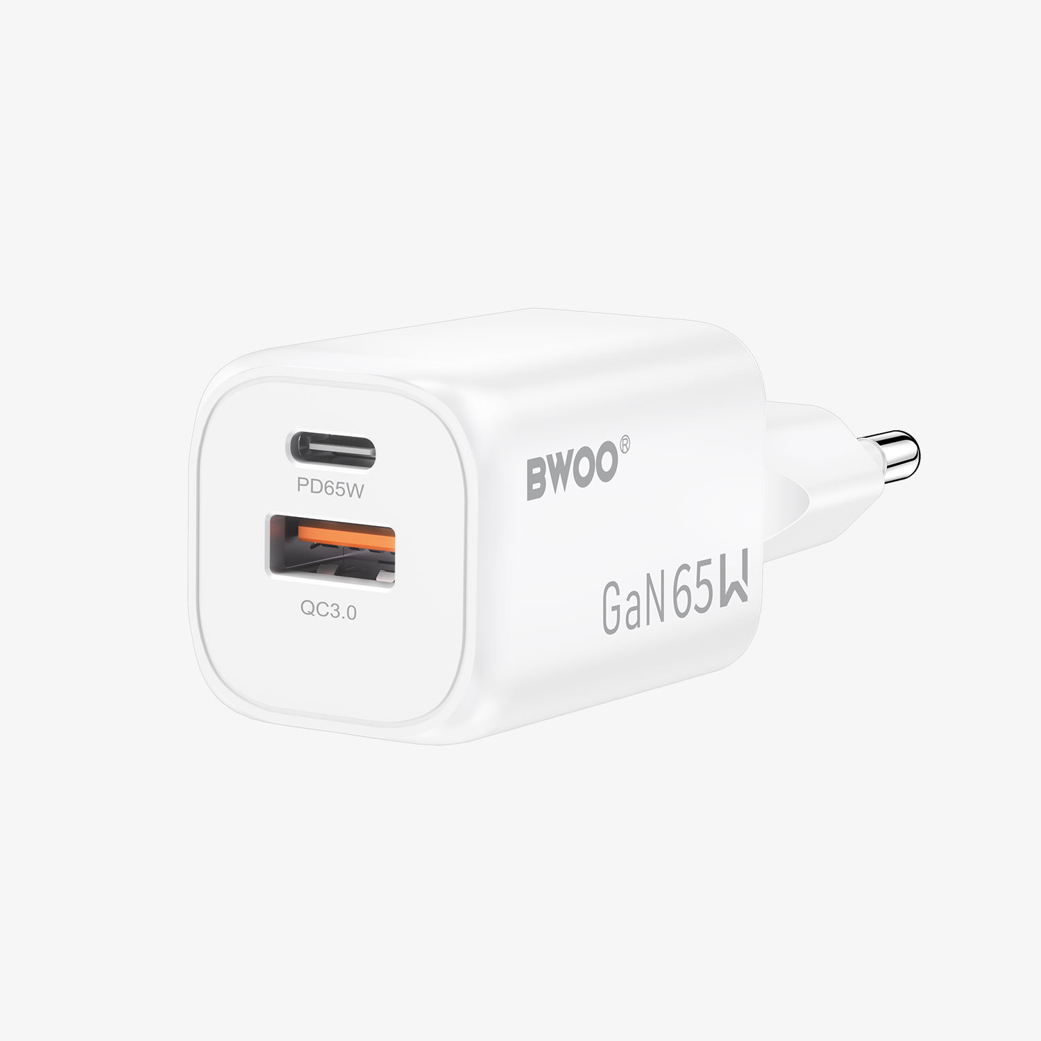 BWOO 65W GaN USB-C Charger 2 in 1