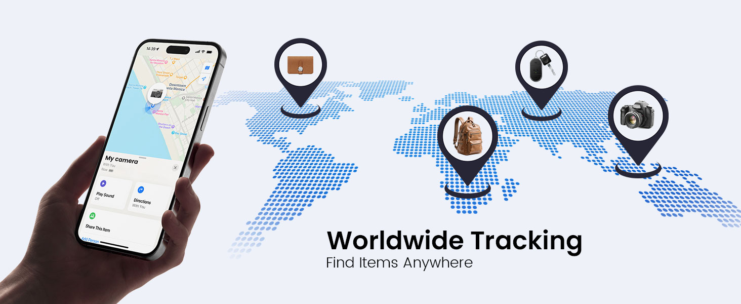 BWOO Smart Tracker Tag for Lost Item Tracking