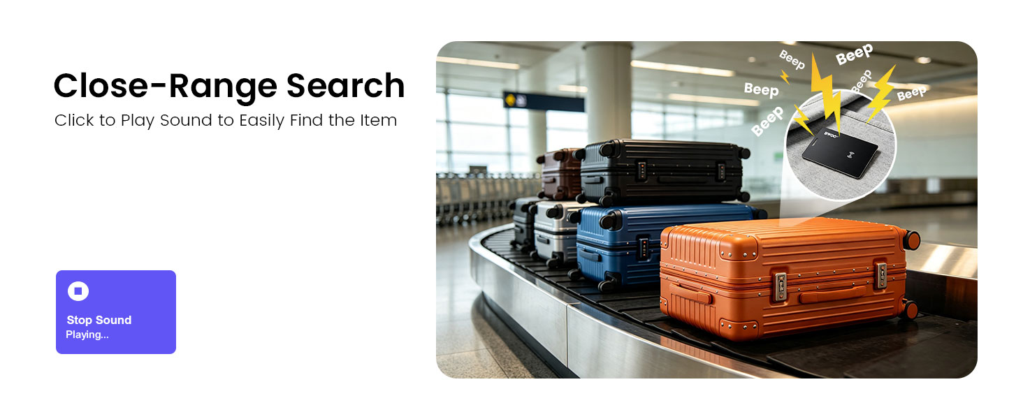 BWOO Slim Smart Tracker Card for Luggage
