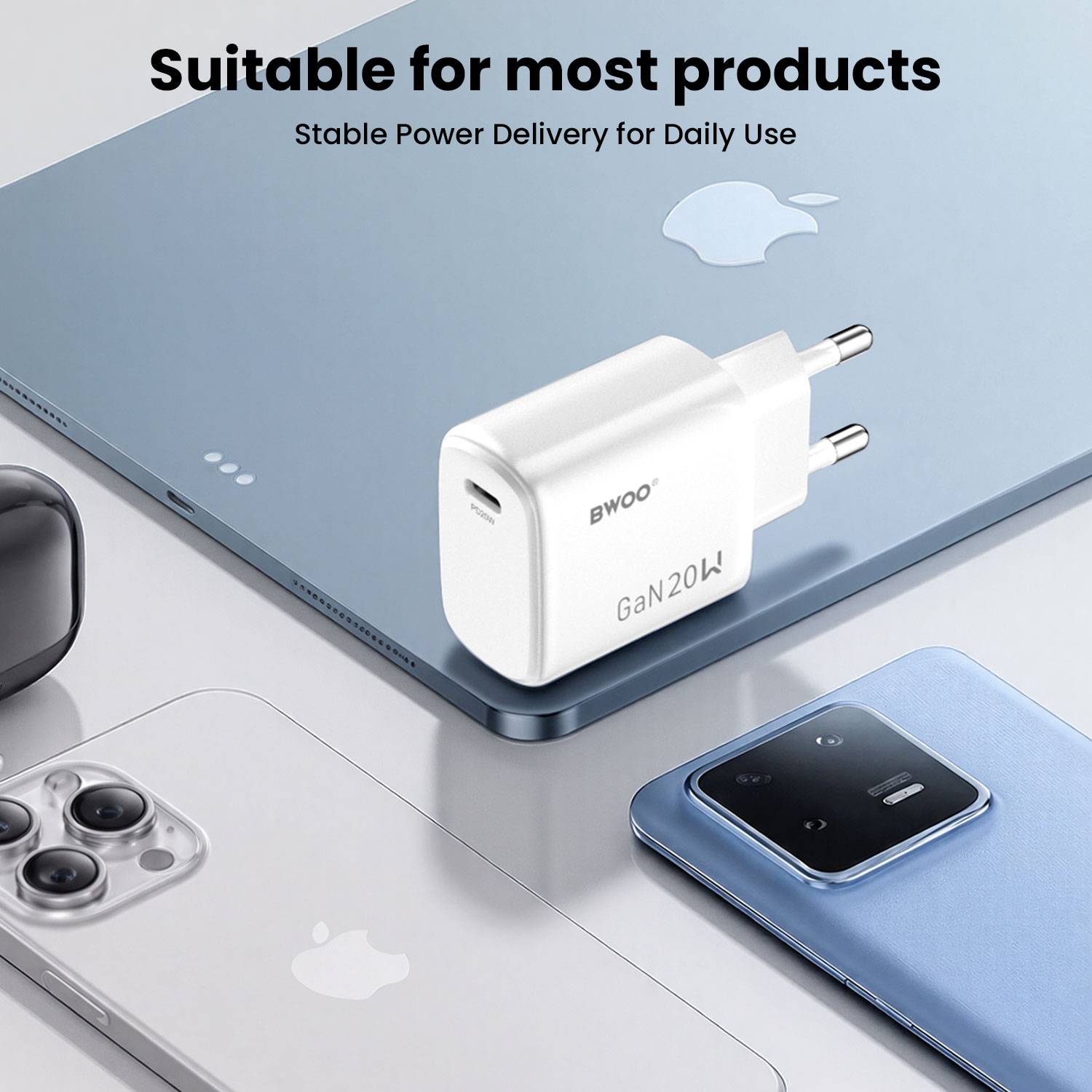 20W GaN Charger for Smartphones and Tablets