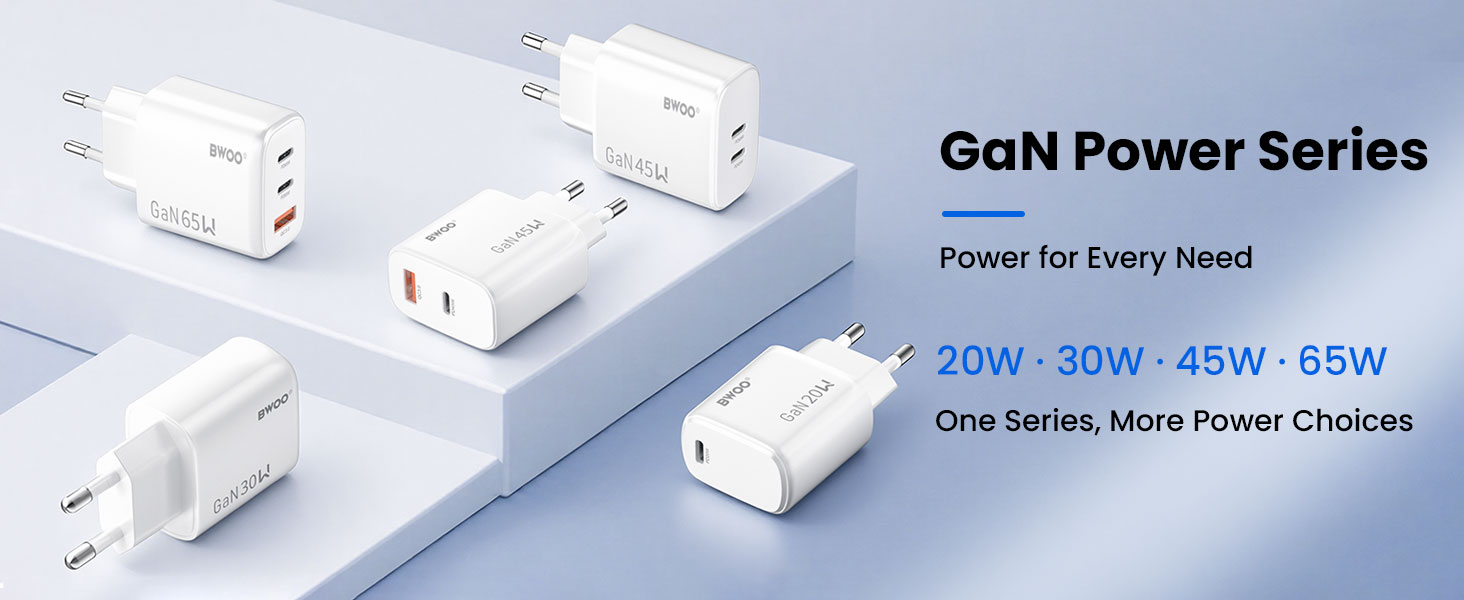 BWOO GaN Wall Charger Series