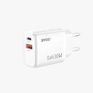 BWOO 30W Compact 2-Port GaN Fast Charger