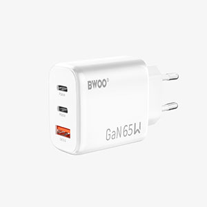 BWOO 65W 3-Port GaN Travel Charger