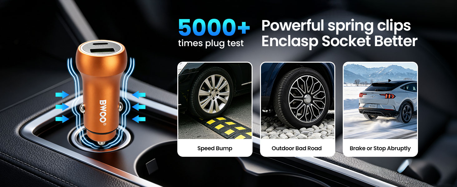 Durable Stable Car Charger through 5000 tests