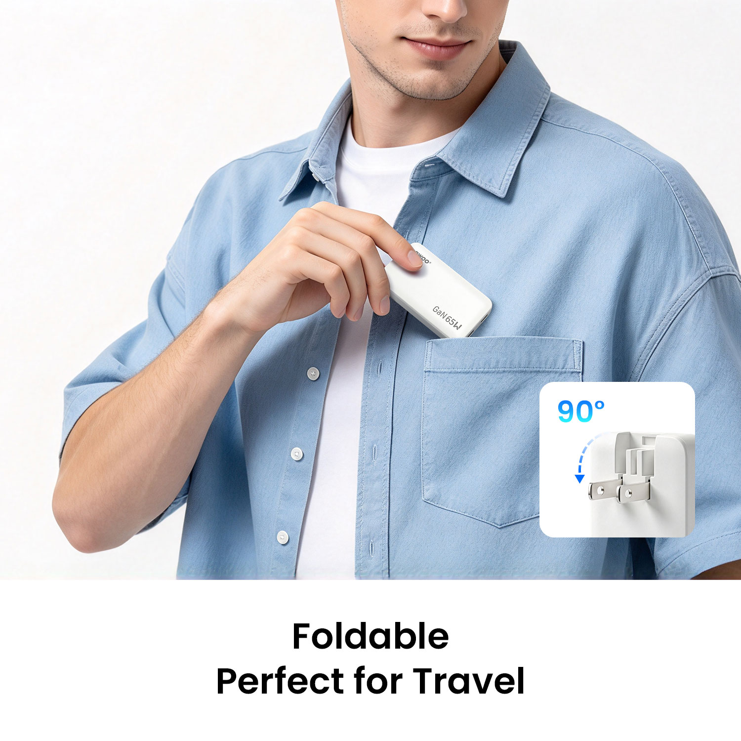 Portable Dual-Port Wall Charger for Travel