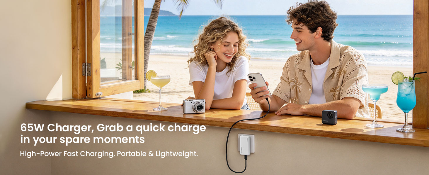 Travel-Friendly Flat USB-C Wall Charger