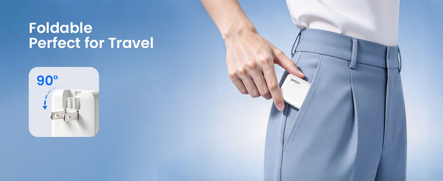 Portable Flat GaN Charger for Travel