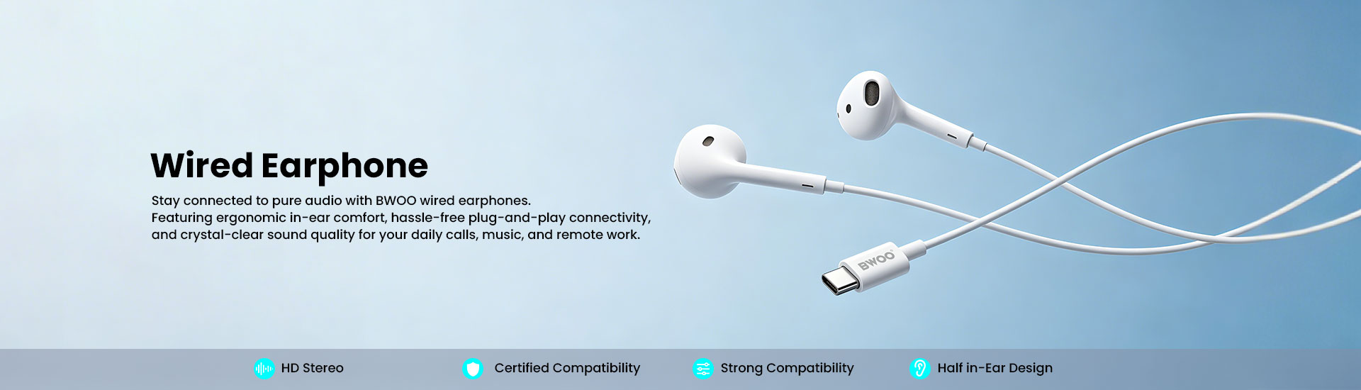 BWOO Wired Earphone Supplier