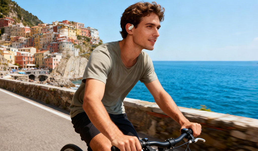 Open-Ear Earbuds for Running or Cycling